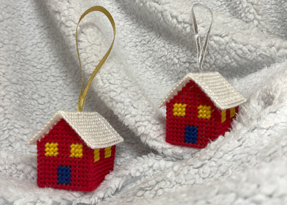 Needlepoint House Ornament