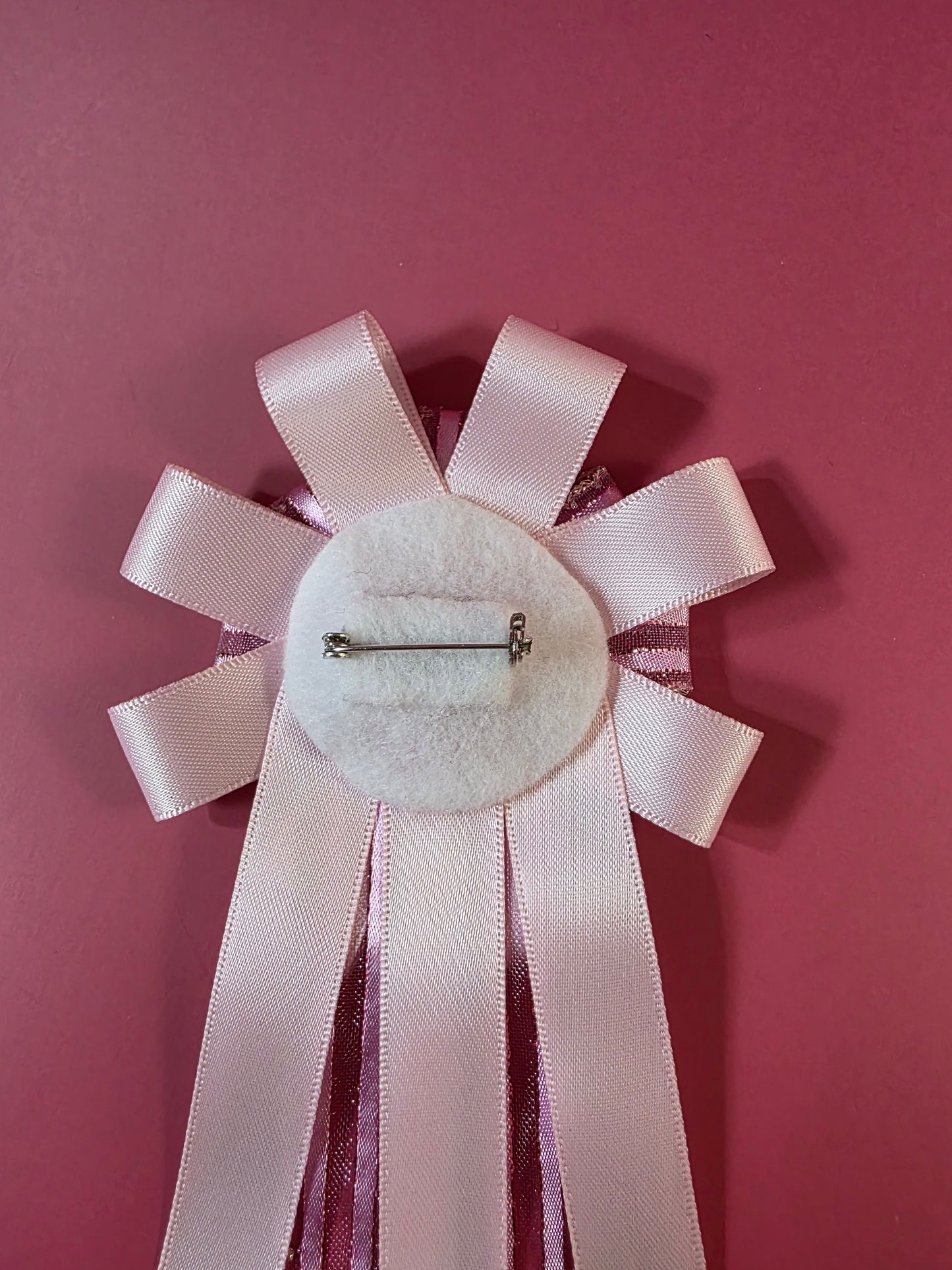 Pink Sparkly Prize Ribbon Rosette