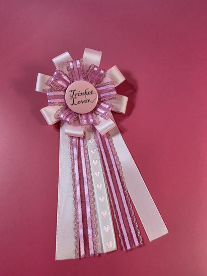 Pink Sparkly Prize Ribbon Rosette