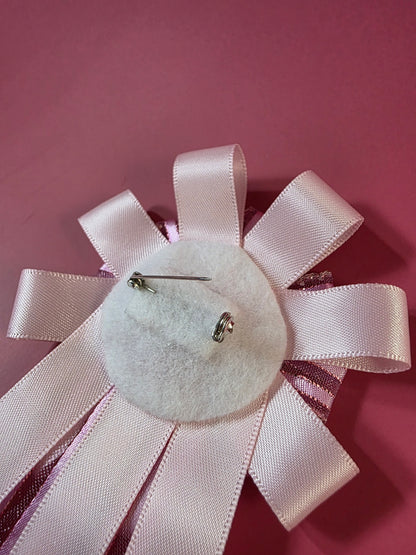 Pink Sparkly Prize Ribbon Rosette