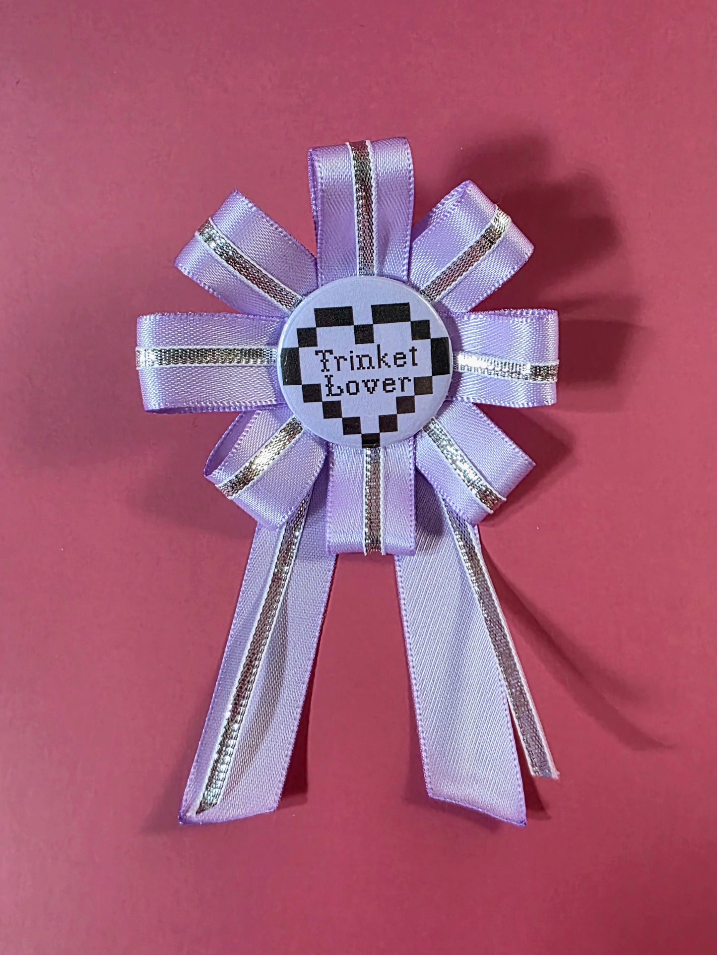 Purple & Silver Prize Ribbon Rosette