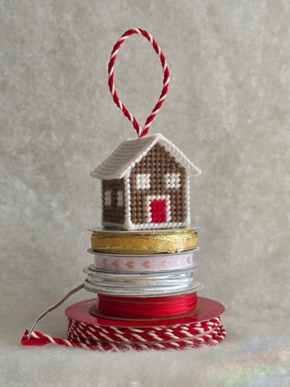 Needlepoint House Ornament