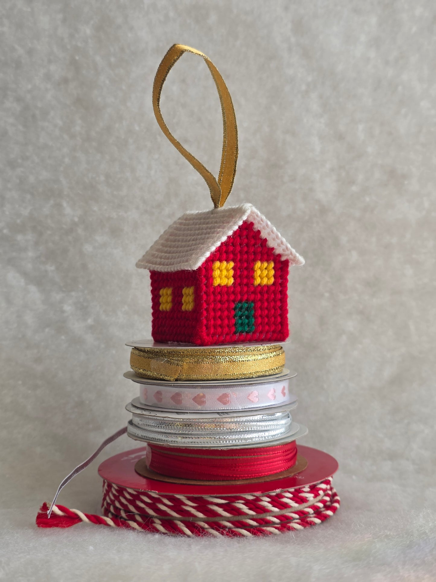 Needlepoint House Ornament