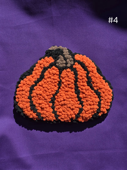 Pumpkin Punch Needle Wall Hanging