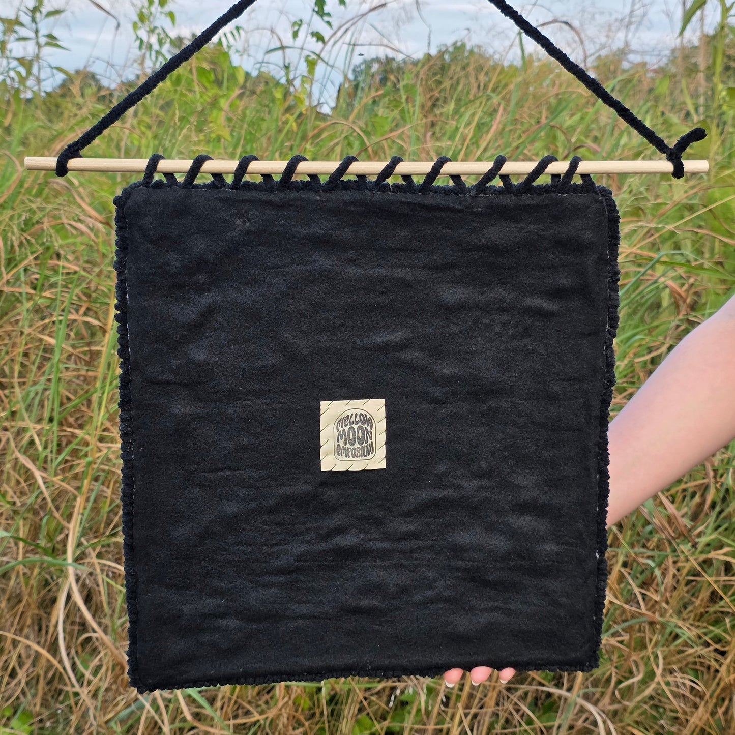 Skull Punch Needle Wall Hanging Red